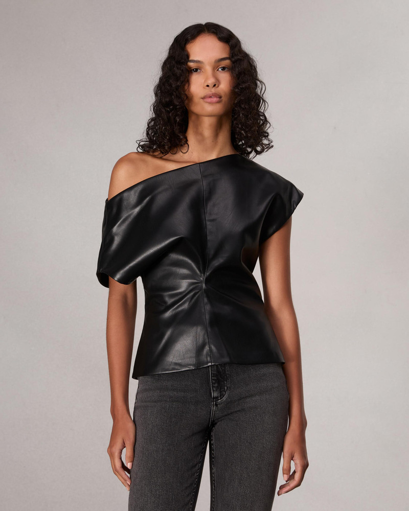 Eleanor Faux Leather Top 2