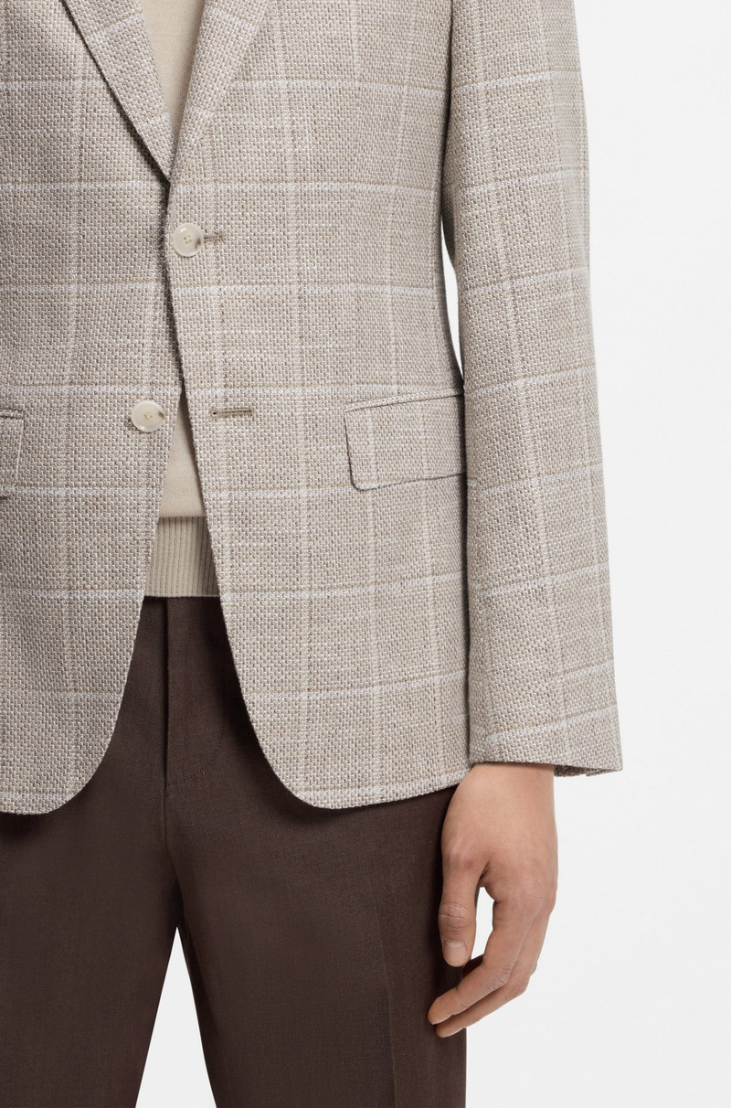 CHECKED SLIM-FIT JACKET IN A COTTON BLEND 6