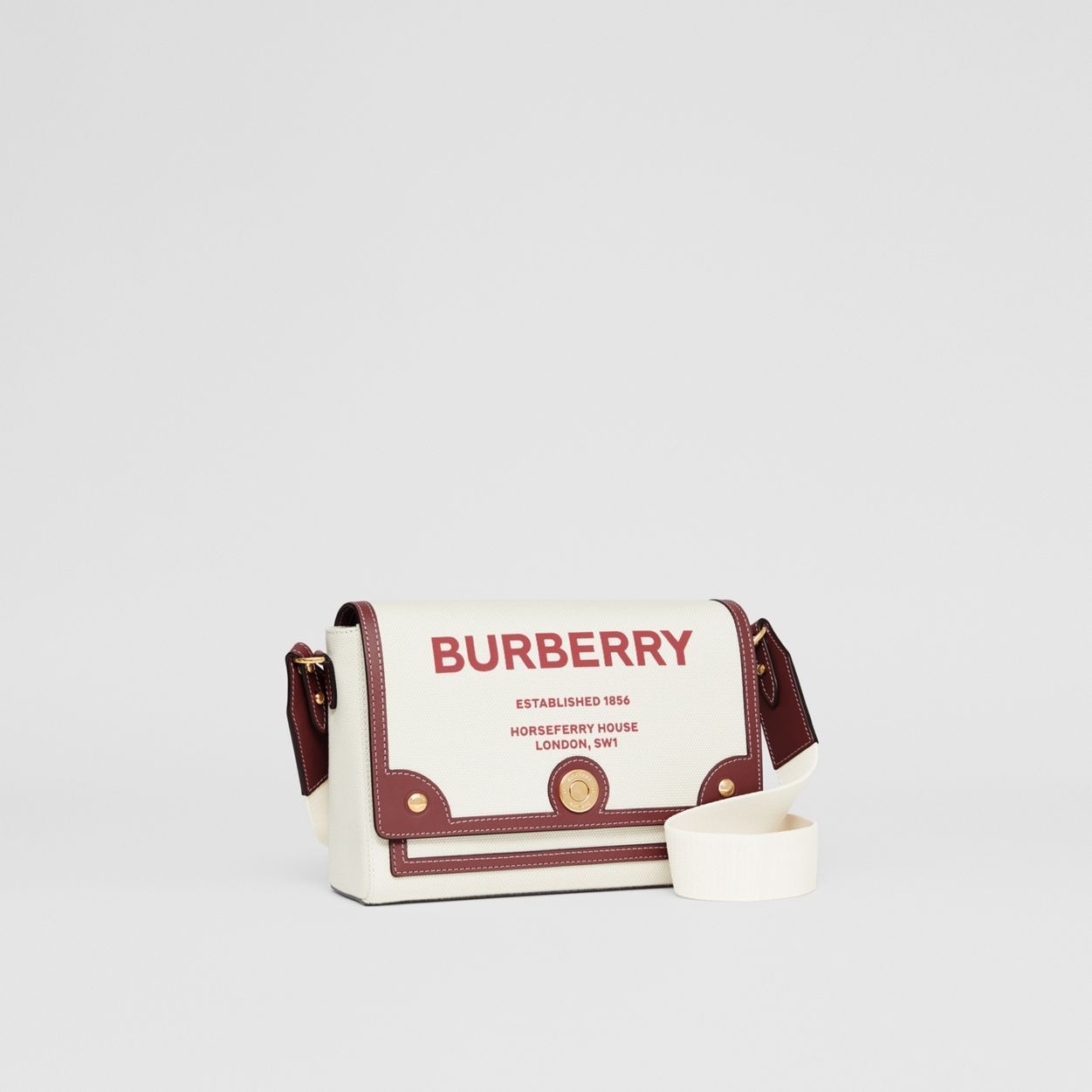 Horseferry Print Canvas Note Crossbody Bag - 7