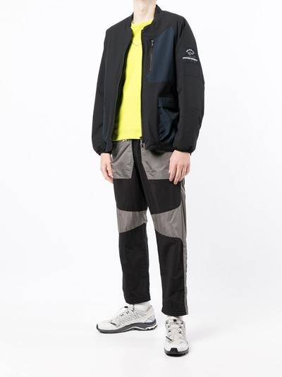 White Mountaineering logo-patch bomber jacket outlook