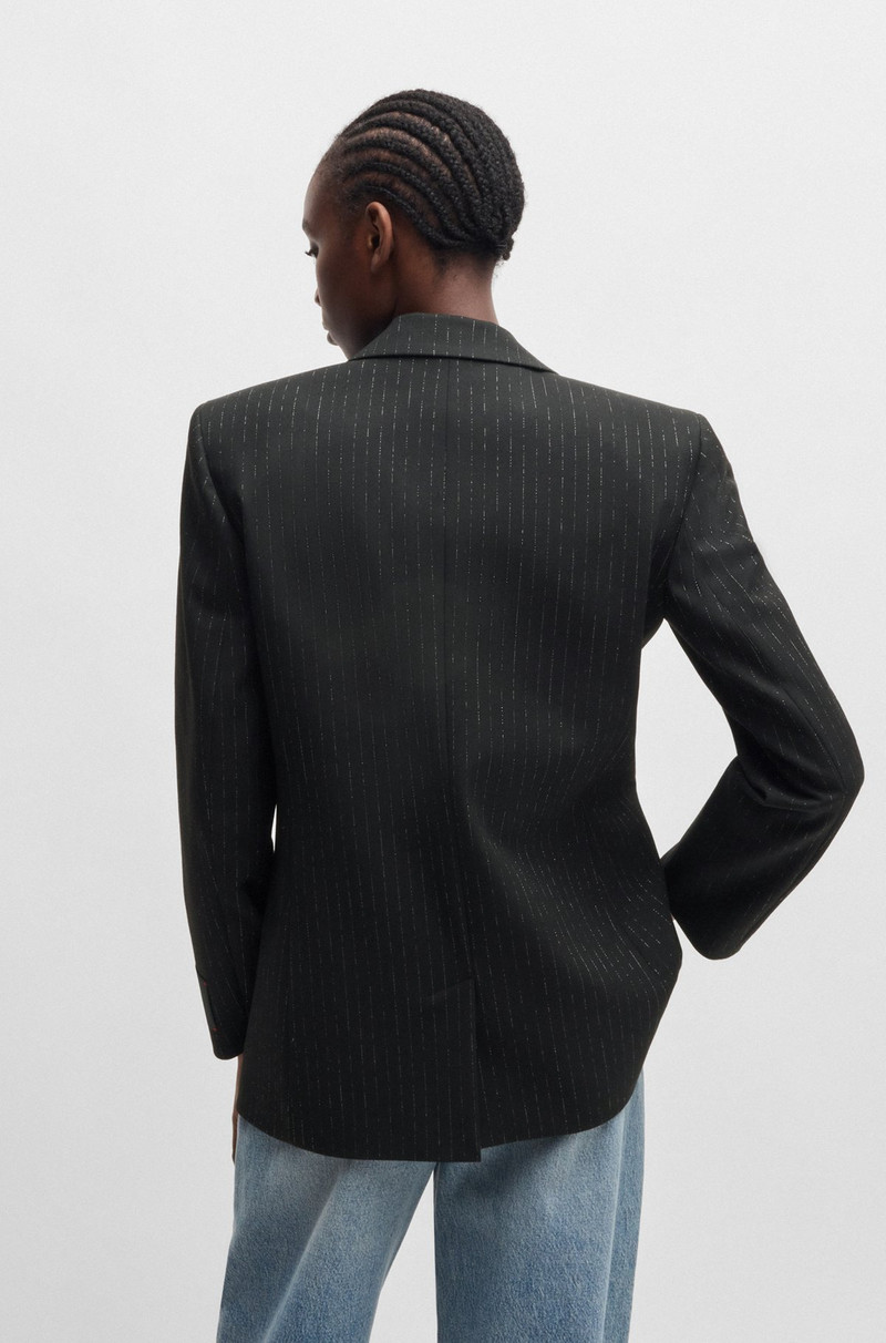 RELAXED-FIT JACKET WITH ALL-OVER SPARKLE PINSTRIPE 4