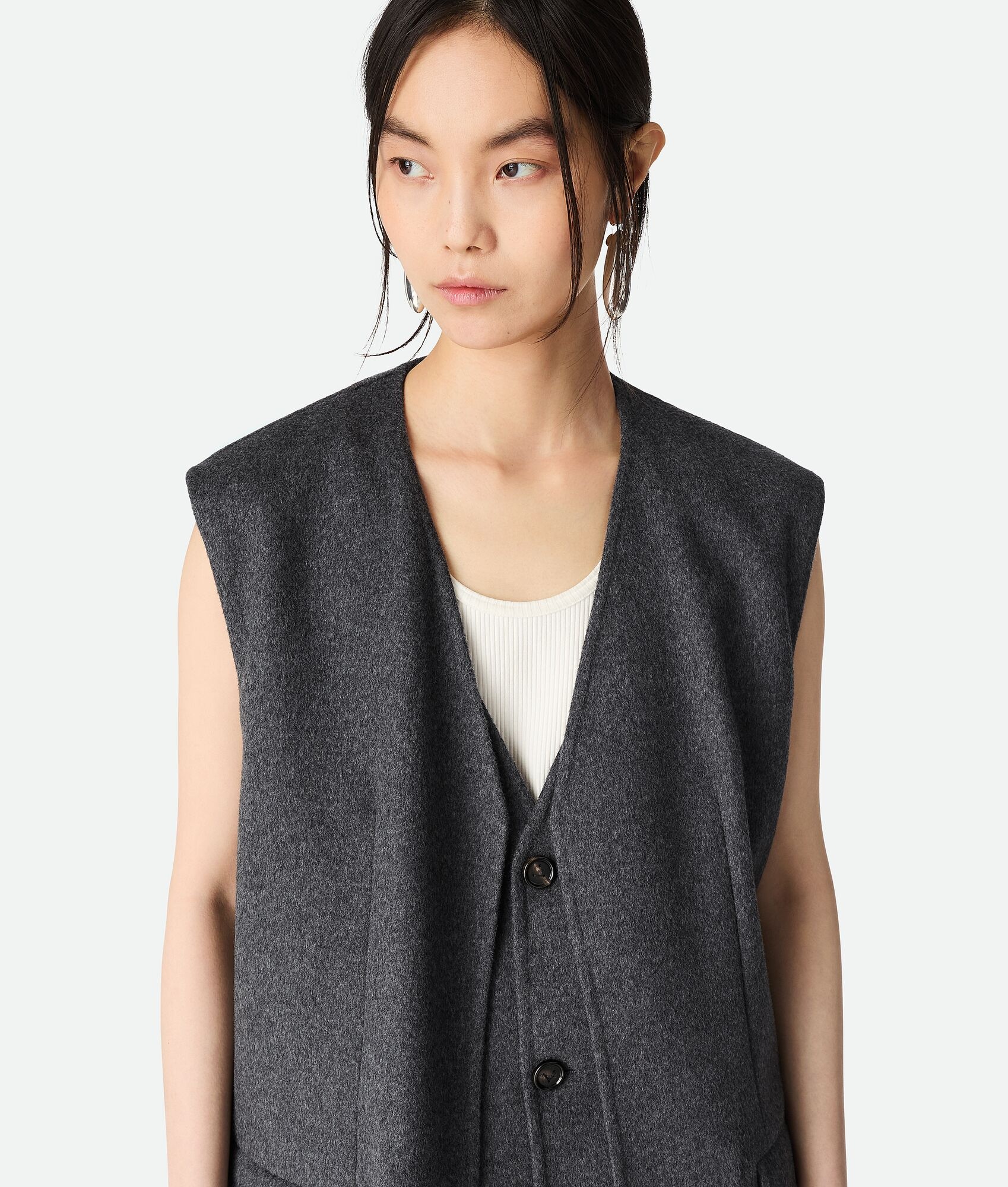 Double Face Wool Gilet - 4