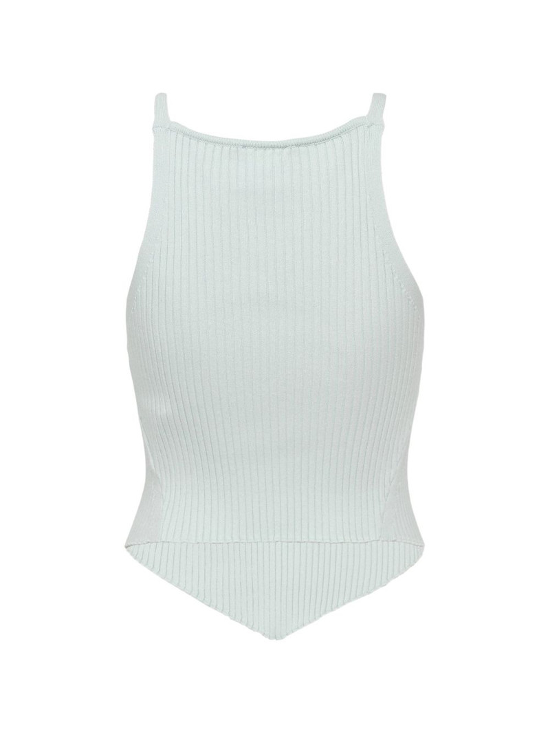 courrèges pointy rib knit top outlook