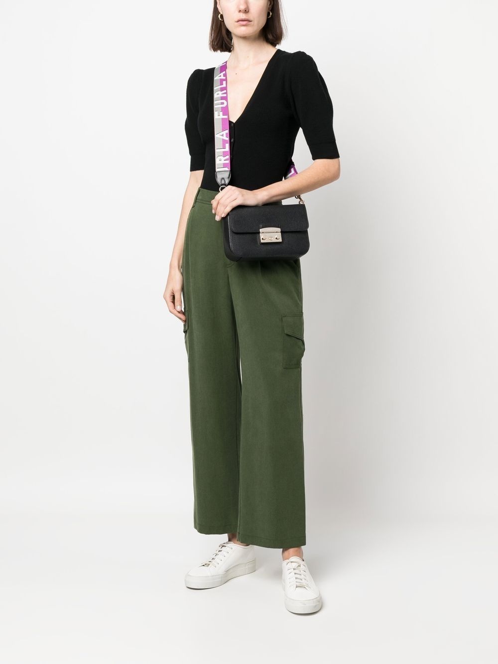 leather logo-strap crossbody bag - 2