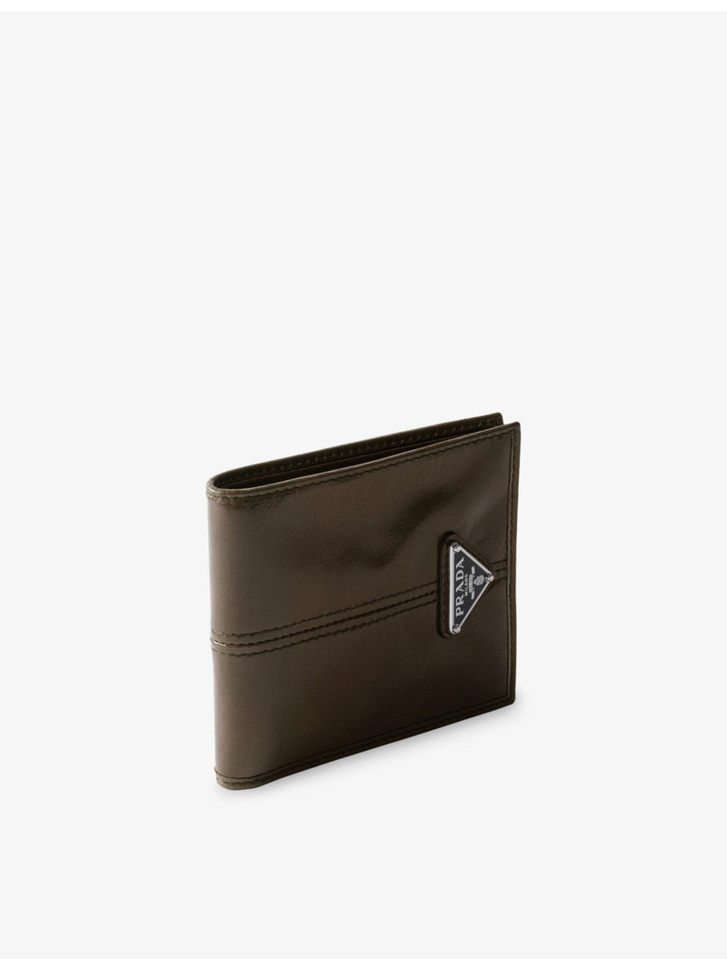 Prada Brand-Plaque Leather Wallet outlook