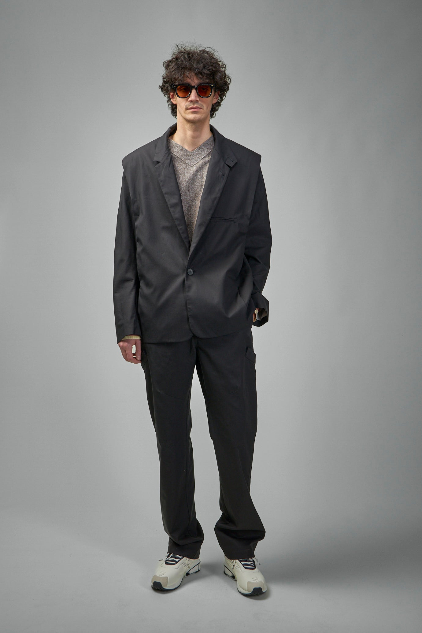 Navin K-Dart Blazer Cotton Weave - 2