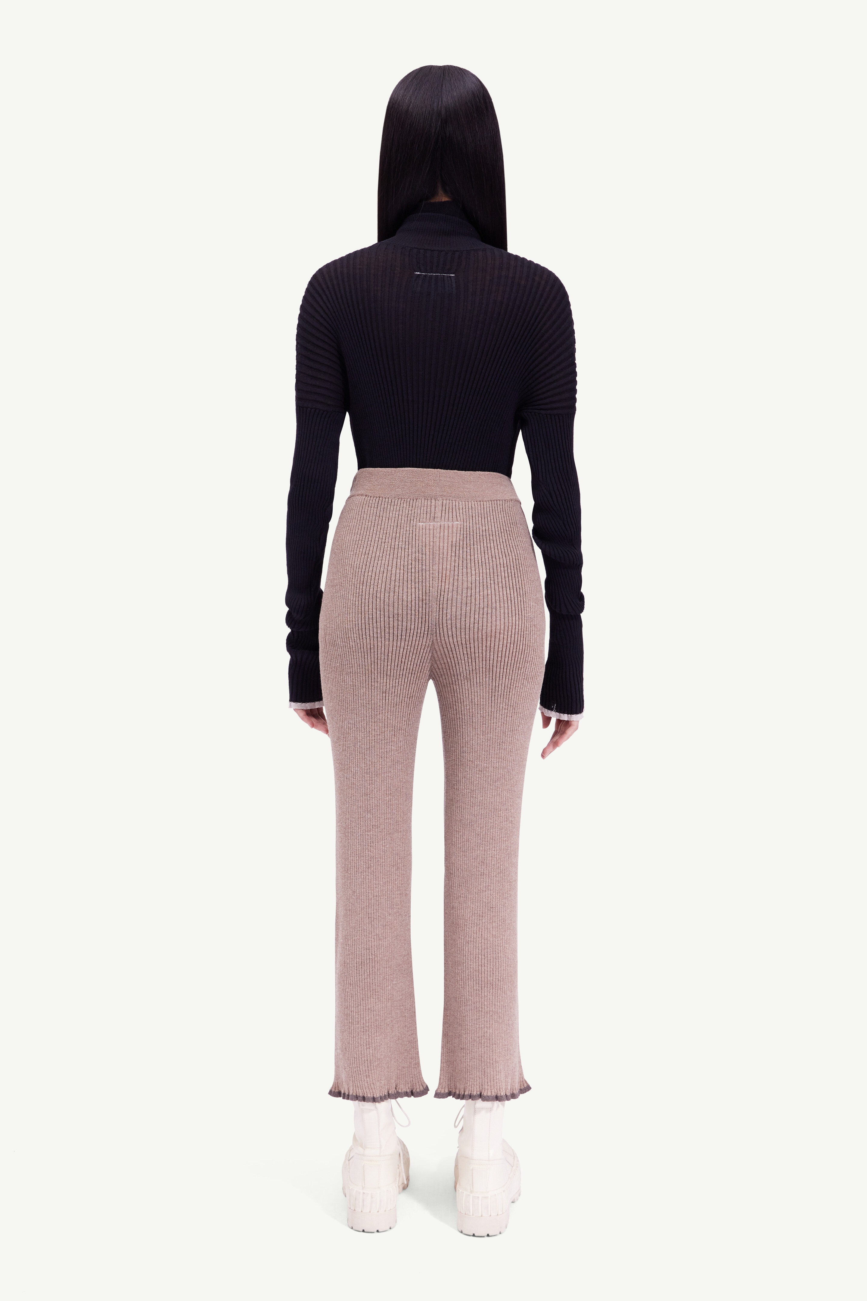 Ribbed knit trousers - 4
