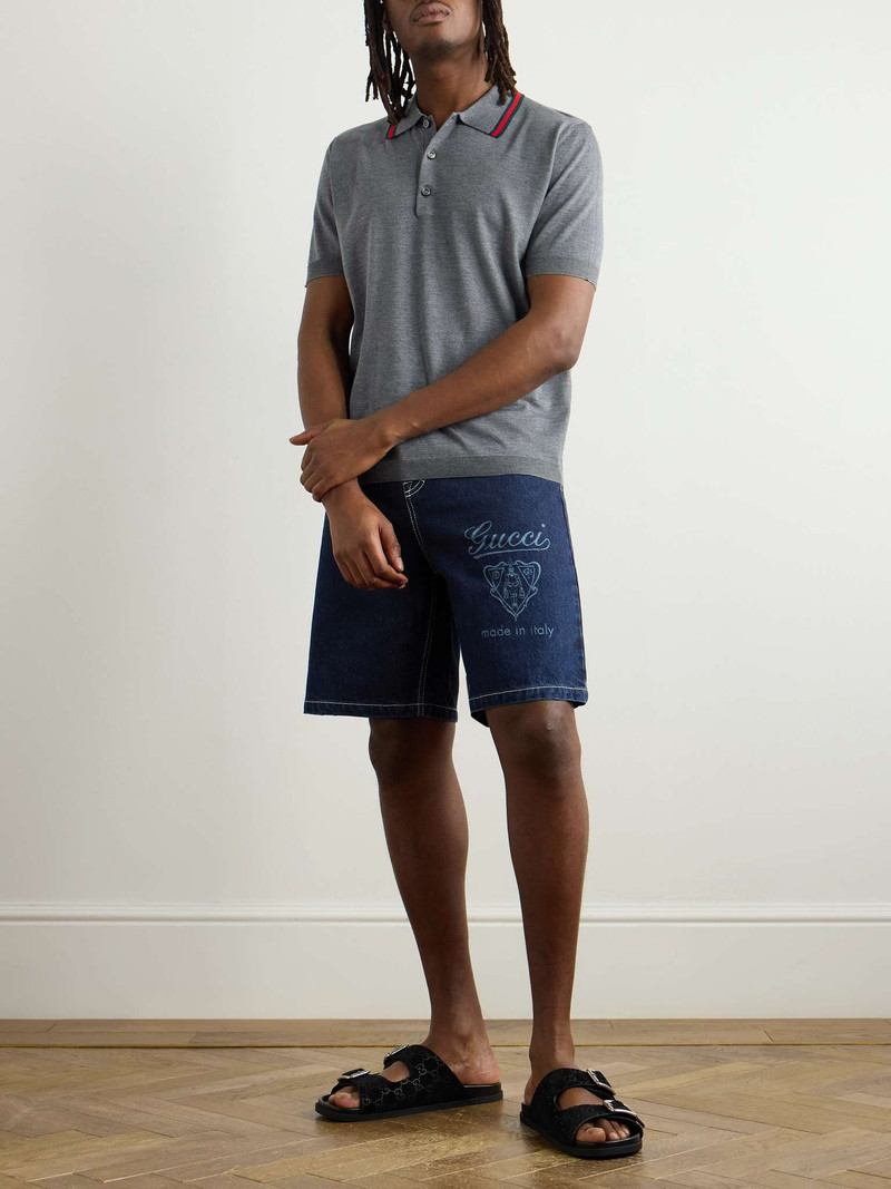 GUCCI Striped Wool Polo Shirt outlook
