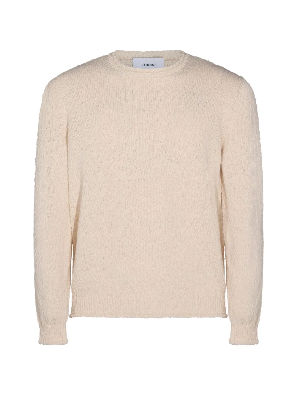 textured crew neck sweater - 1