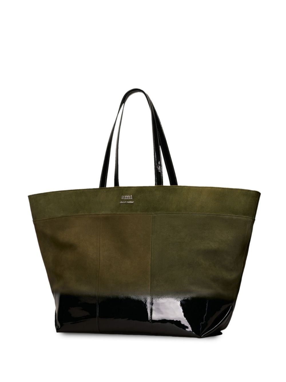 AMI Paris logo-plaque panelled tote bag | farfetch | REVERSIBLE