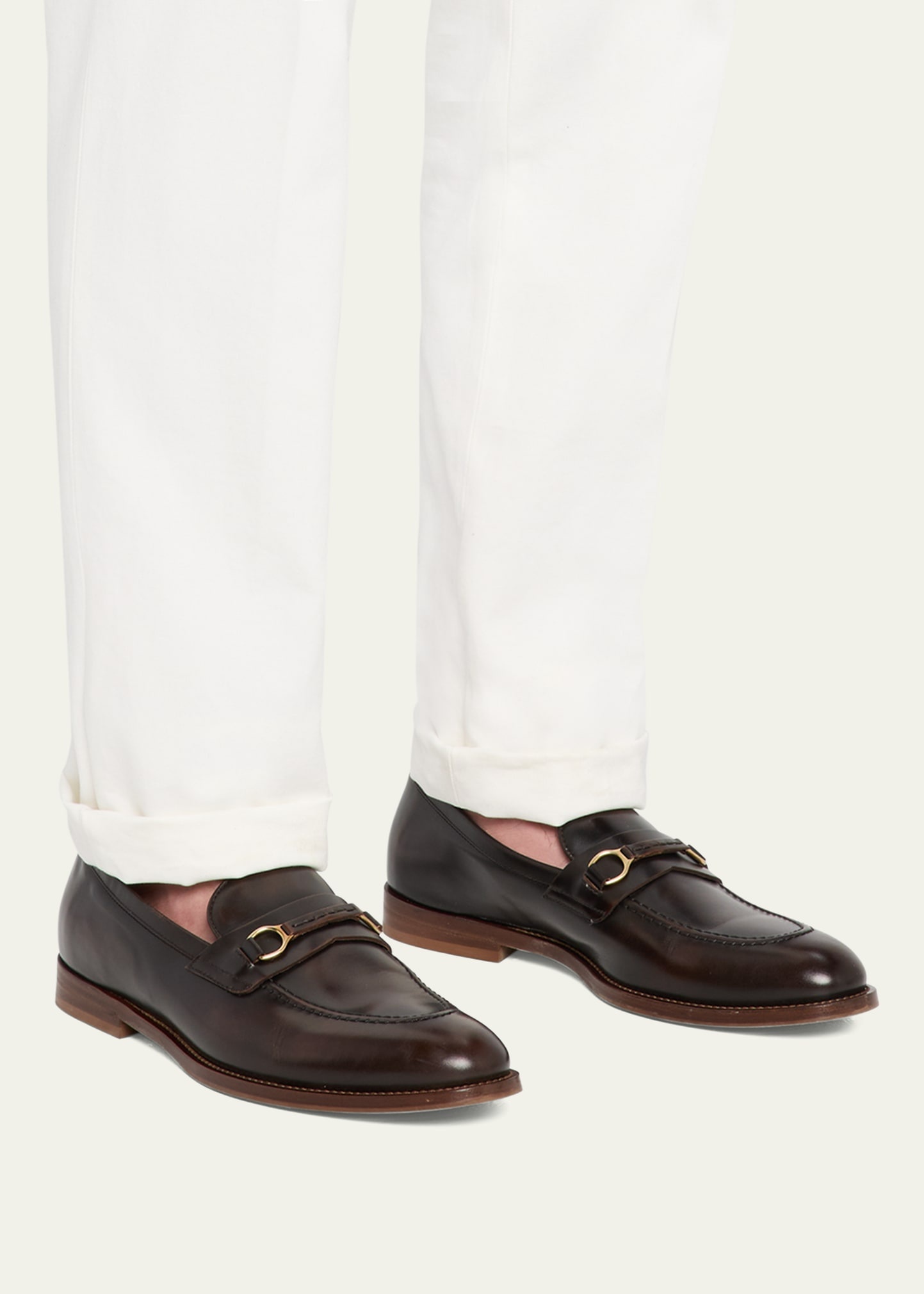 Men's Leather Bit Loafers - 2