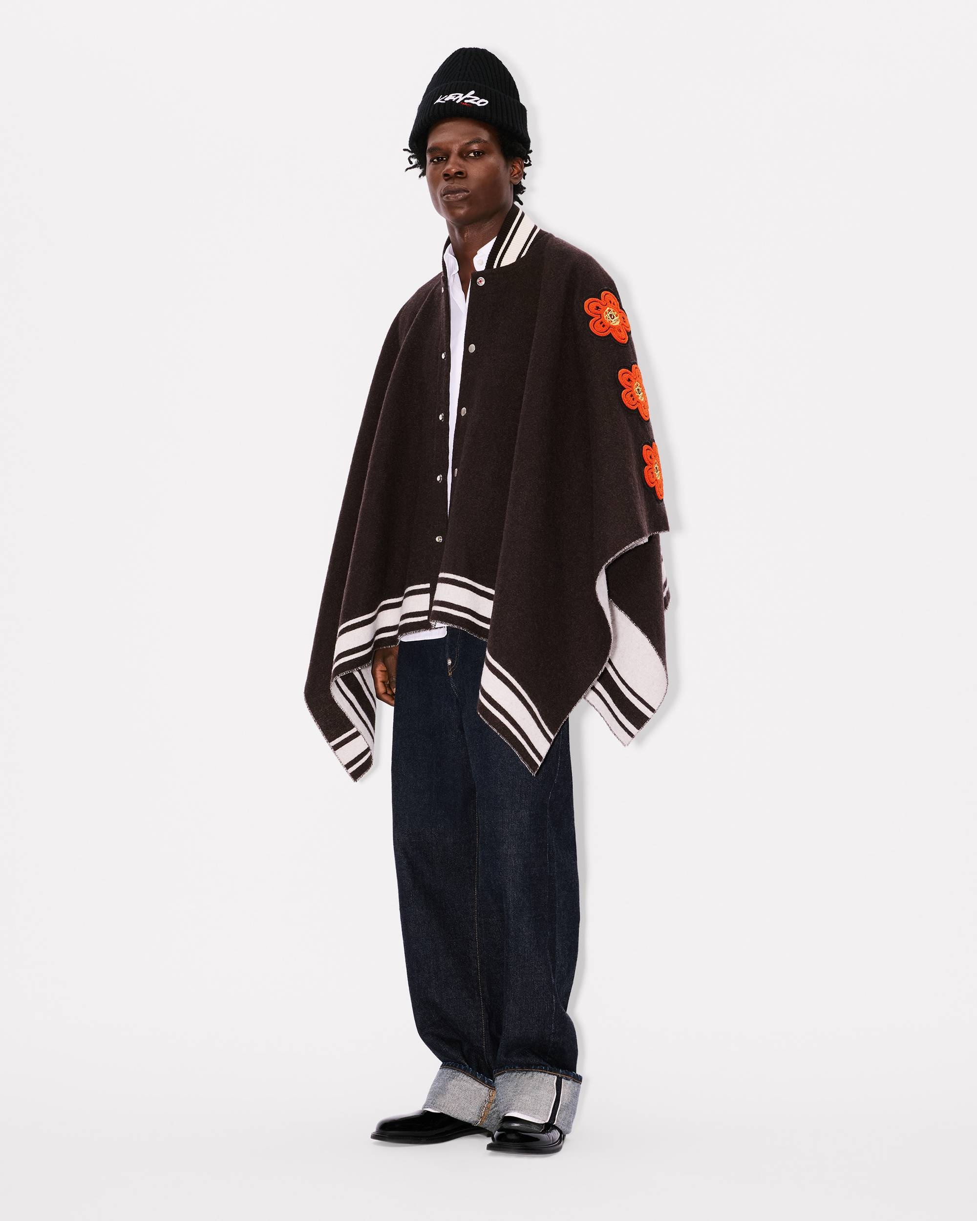'Kenzo x Futura 2000' poncho in wool - 8