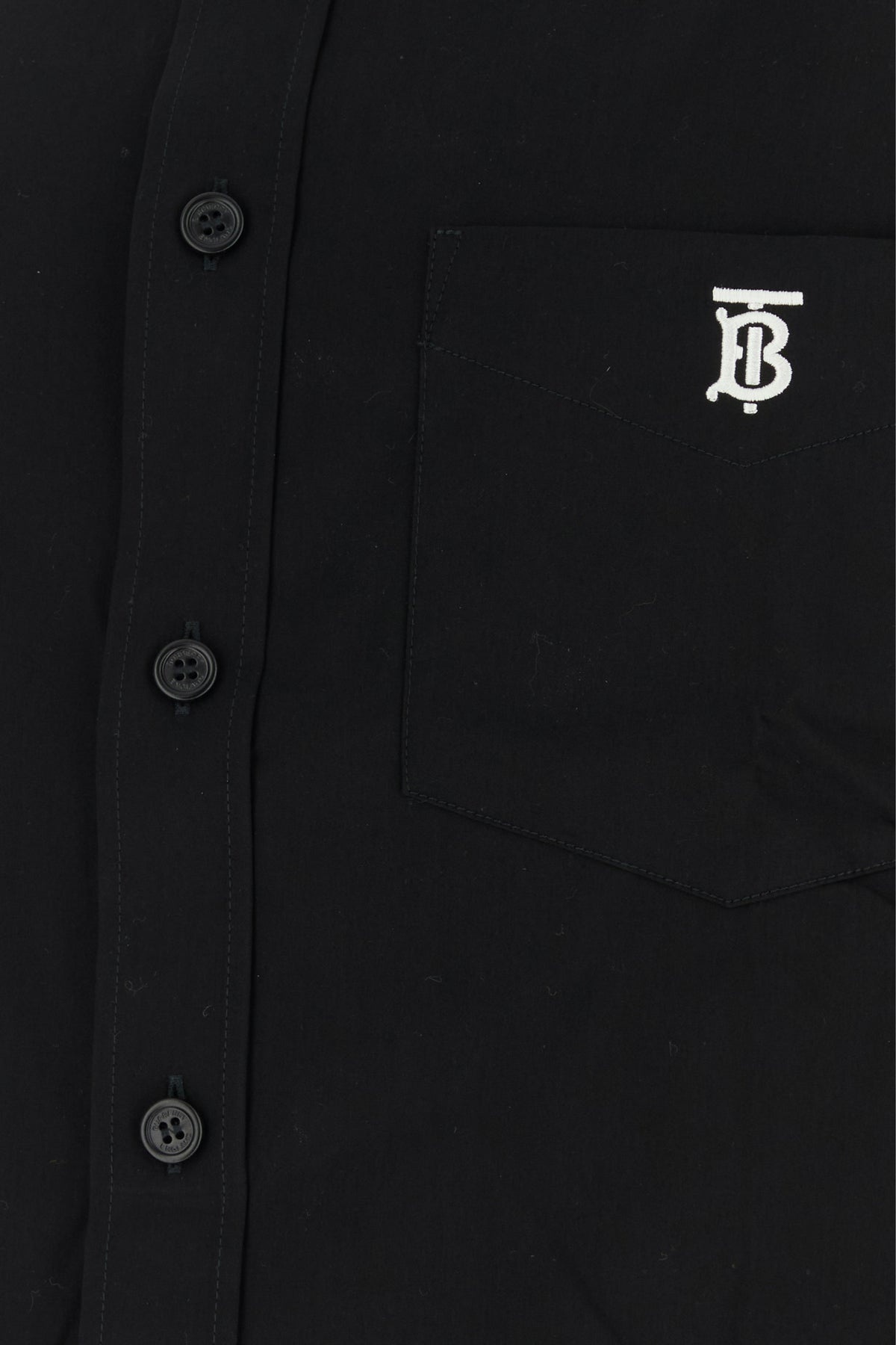 Black stretch poplin shirt - 3