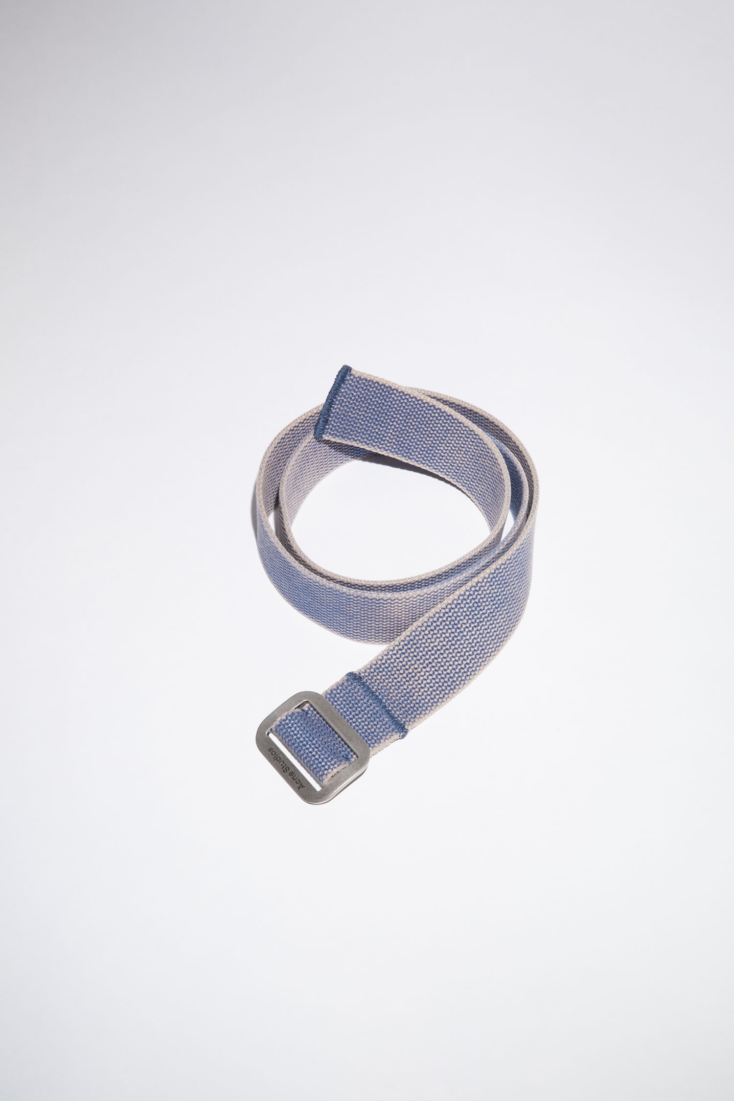 Cotton webbing belt - Dusty blue - 1
