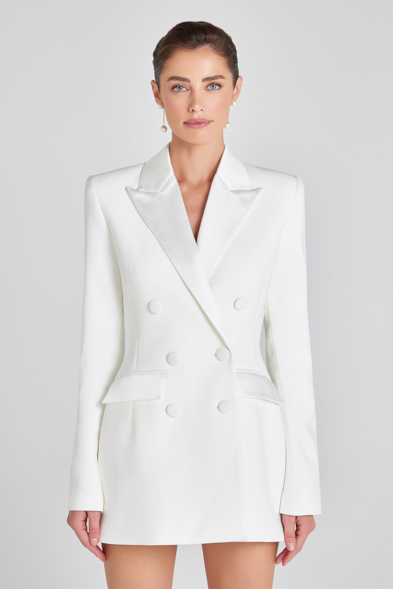 NADINE MERABI Monica White Blazer Dress outlook