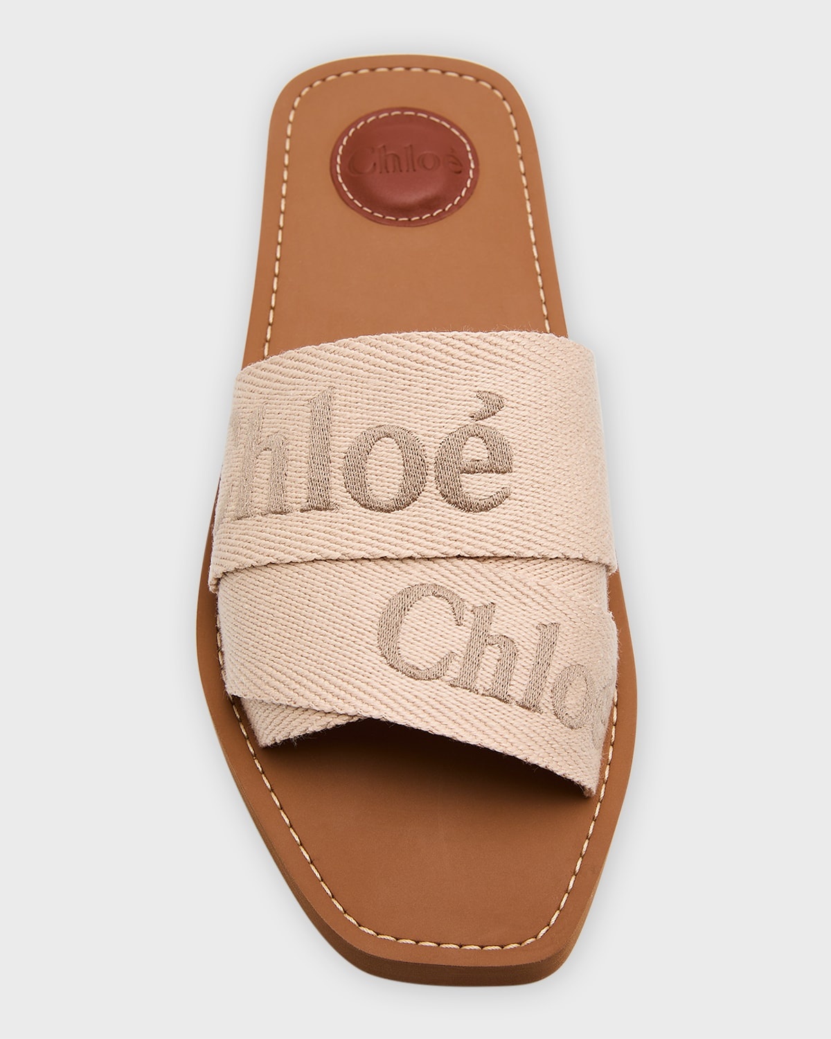 x High Summer Woody Embroidered Logo Flat Sandals - 7