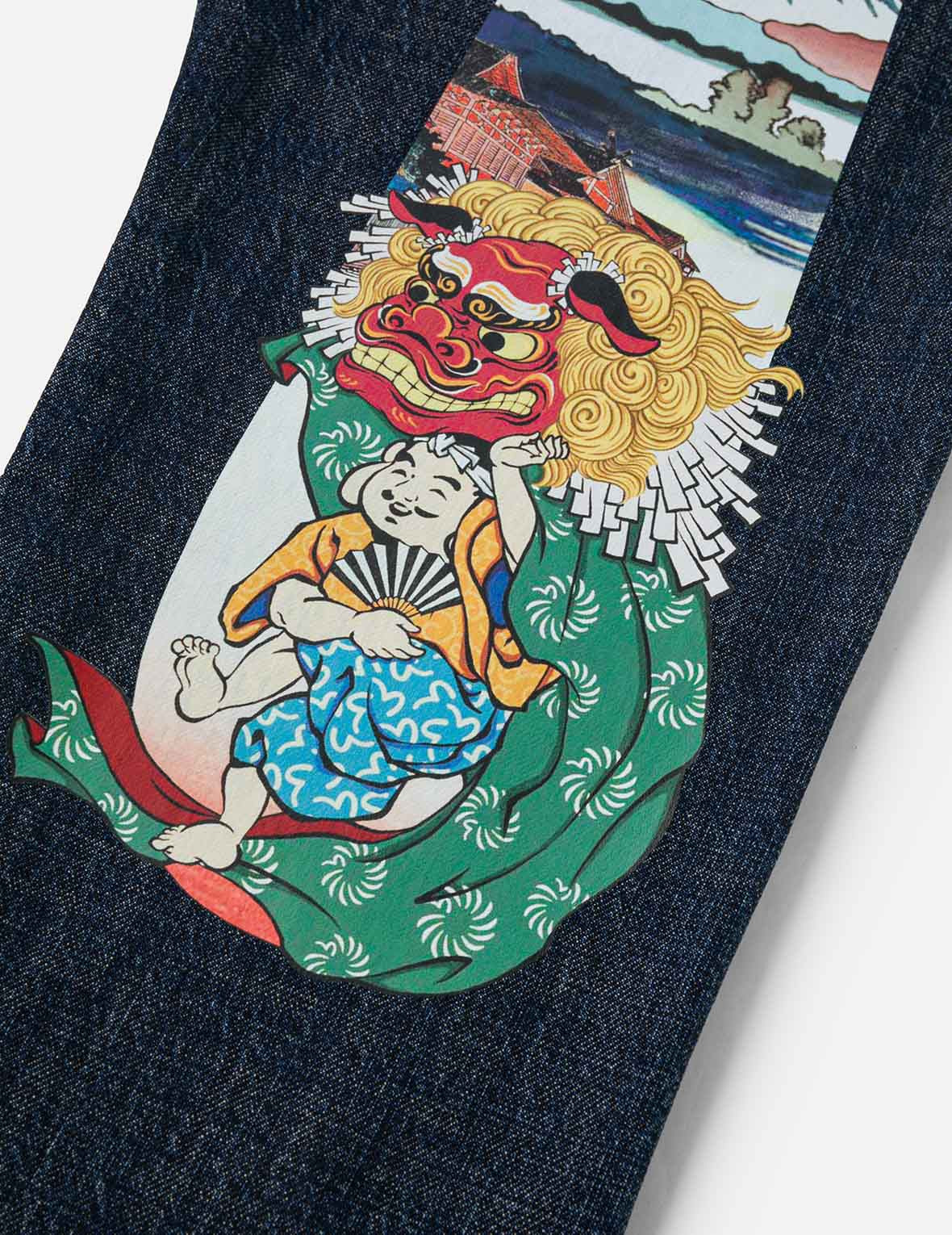 Godhead Lion Dance Daicock Print Taper Fit Jeans - 7