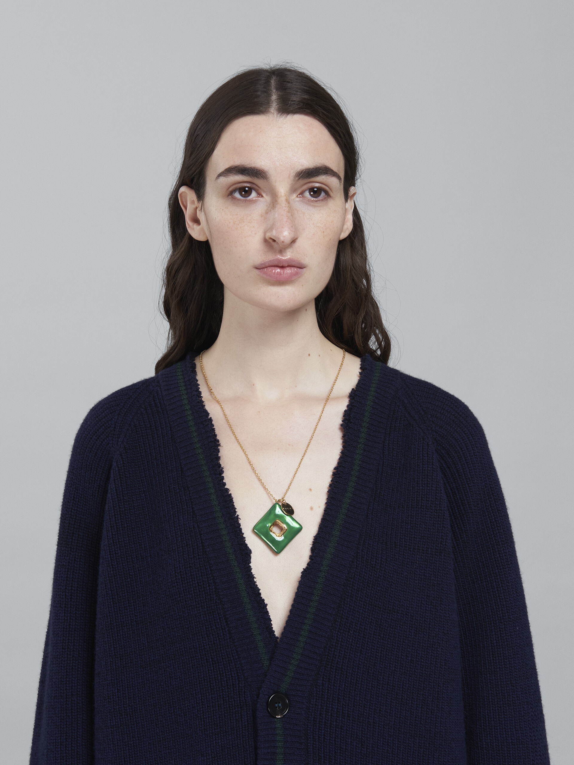 TRAPEZE GREEN NECKLACE - 2