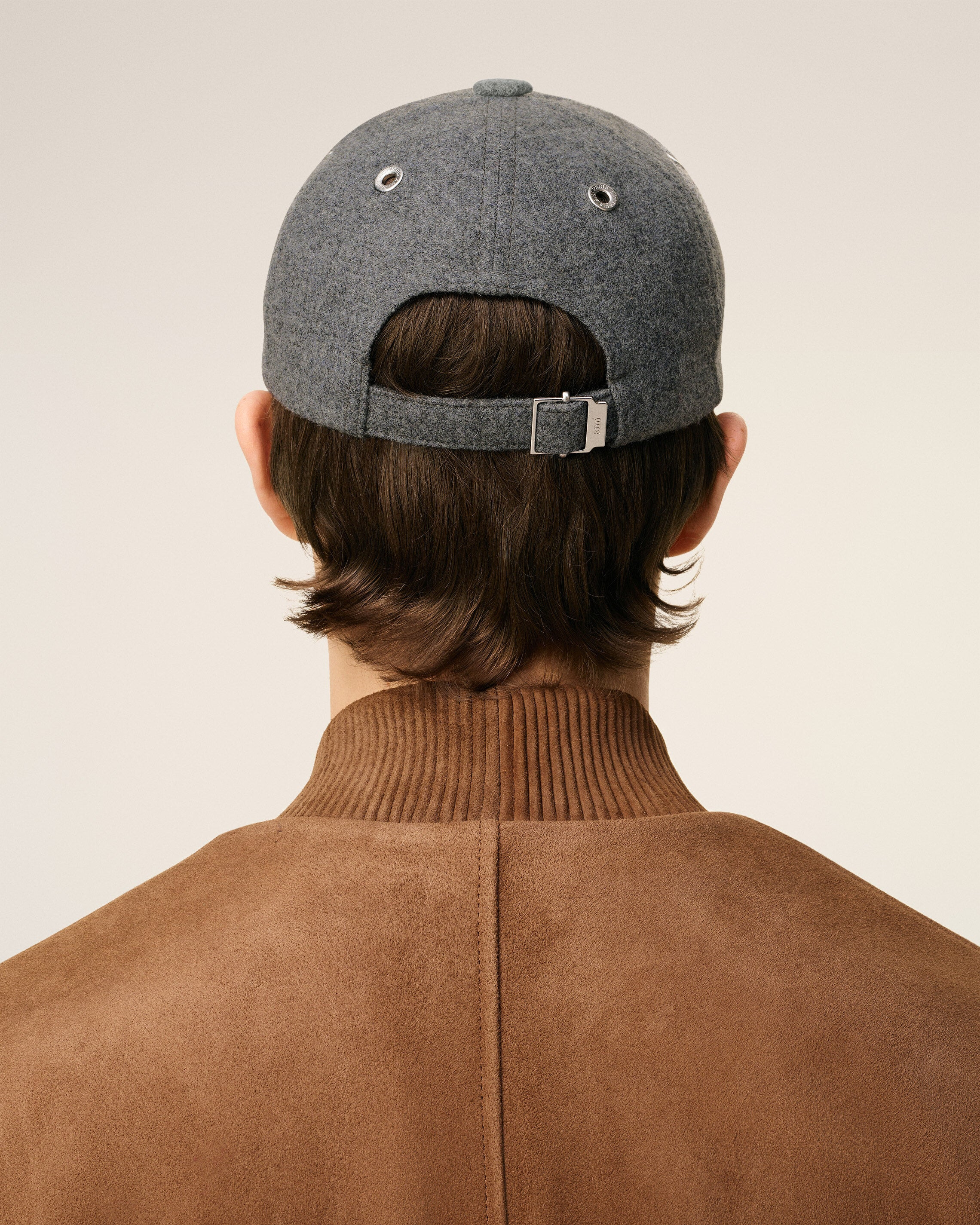 GREY COTTON EMBOSSED AMI DE COEUR CAP - 6
