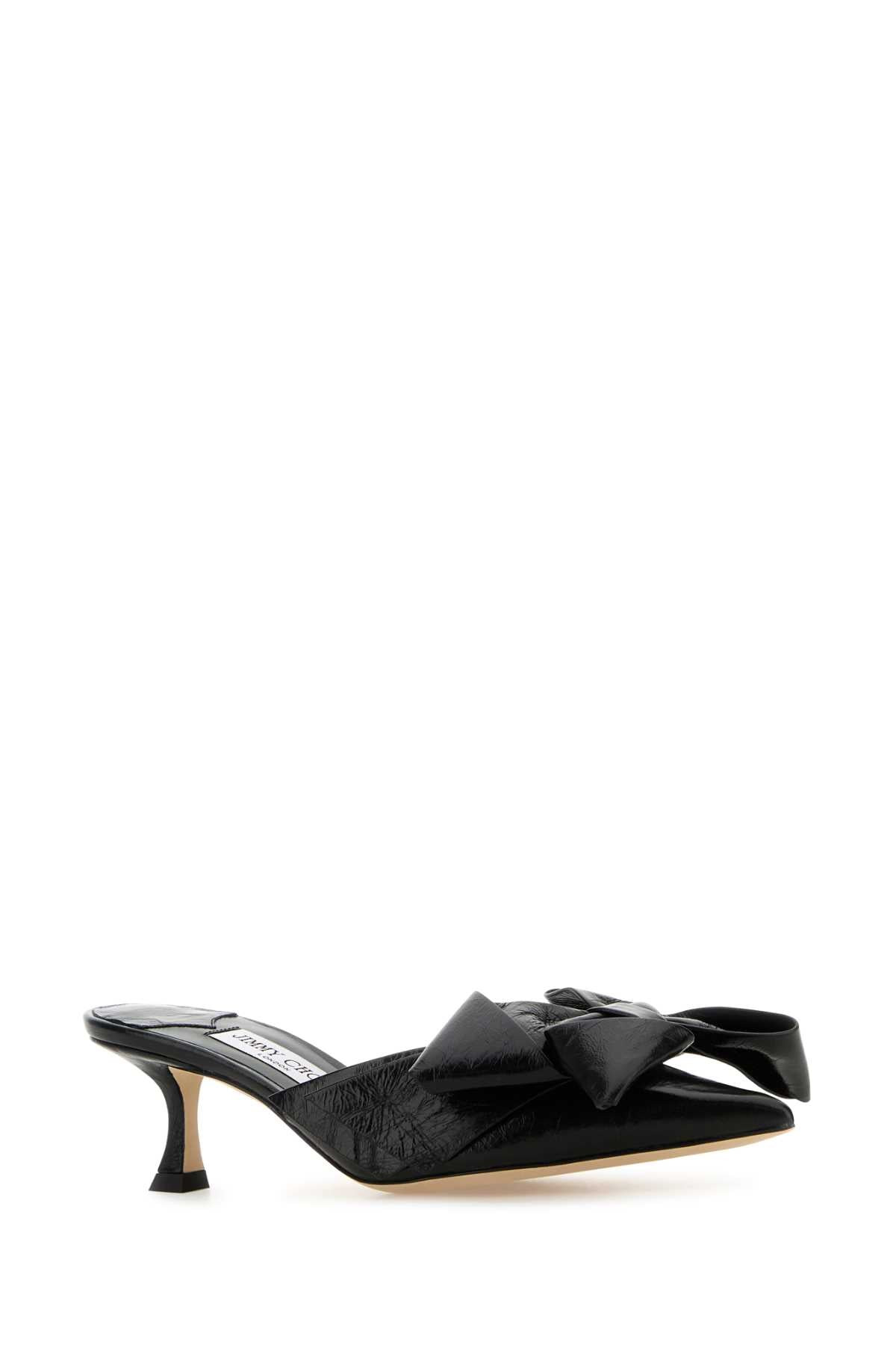 Jimmy Choo Women Black Leather Staz Mules - 2