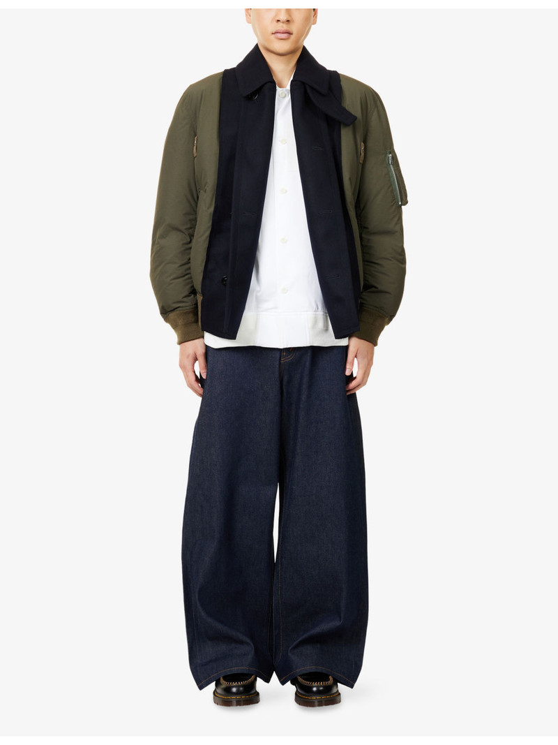 sacai Contrast-Panel Relaxed-Fit Shell-Down Jacket outlook