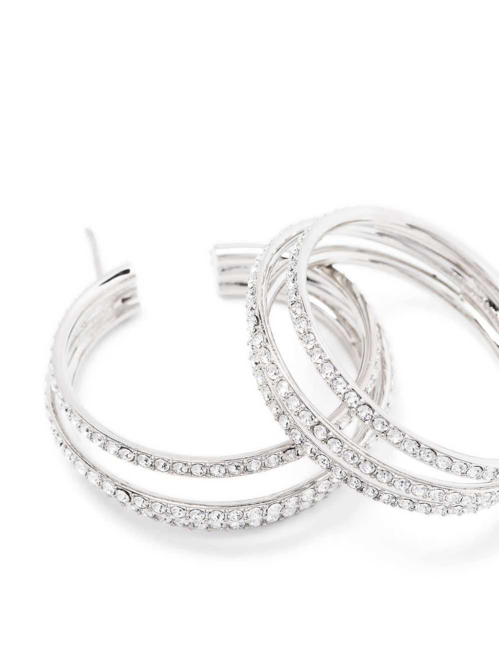 Vittoria crystal-embellished hoop earrings - 3