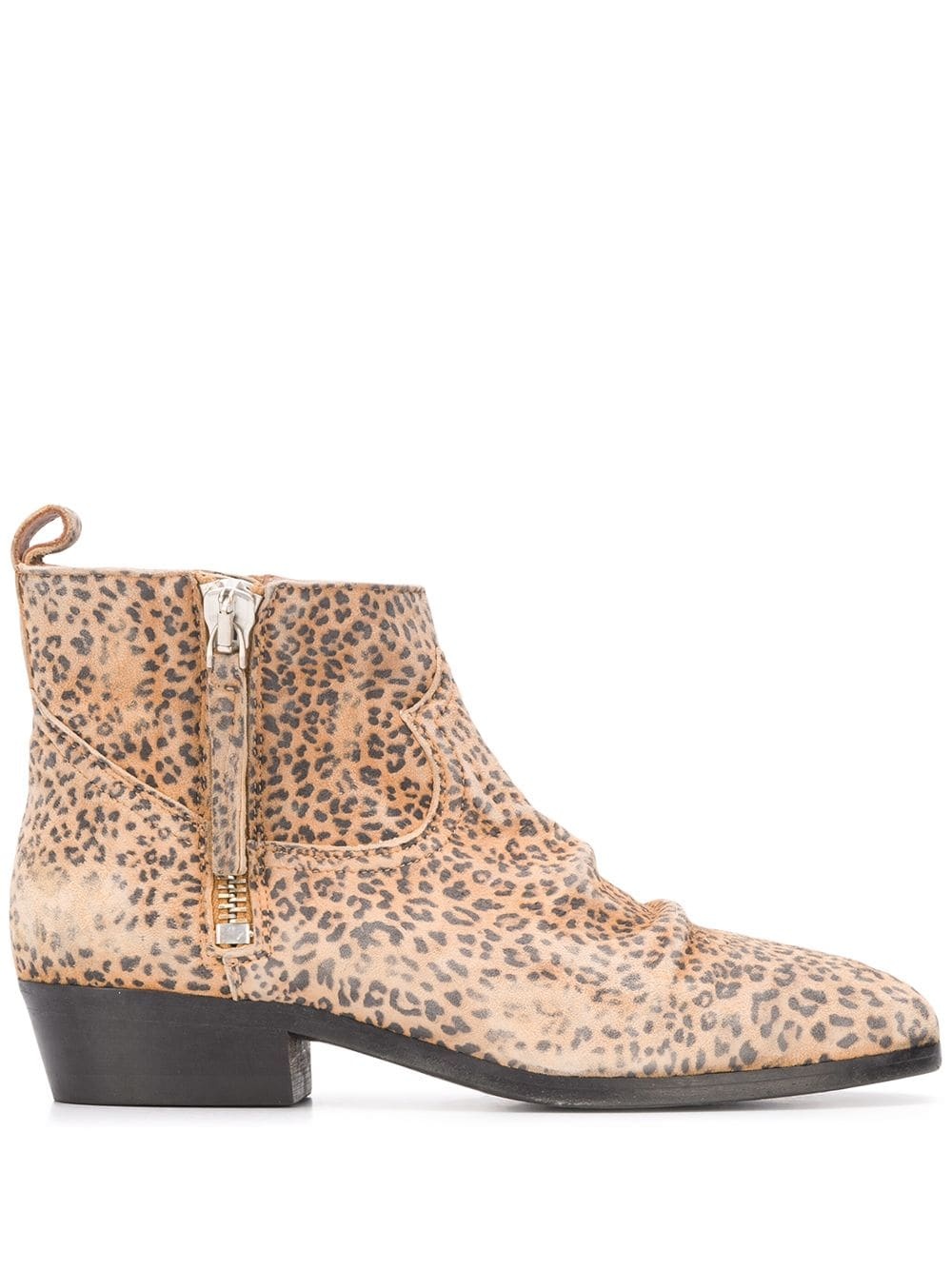 leopard ankle boots - 1