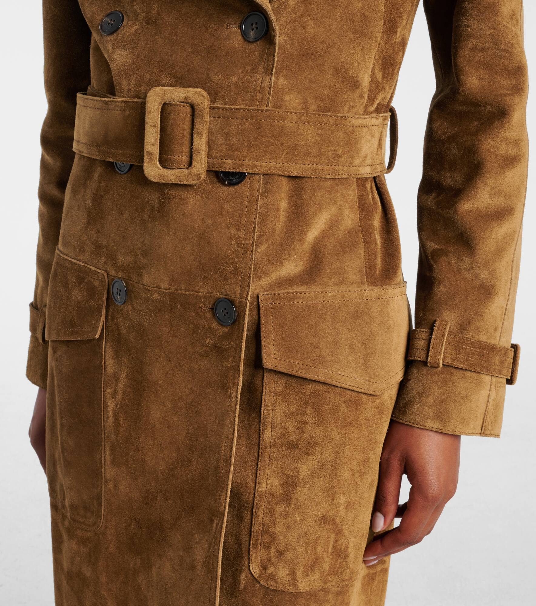 Suede trench coat - 5