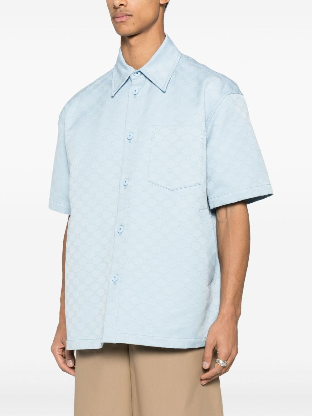 GG Cotton Oversized Shirt - 3
