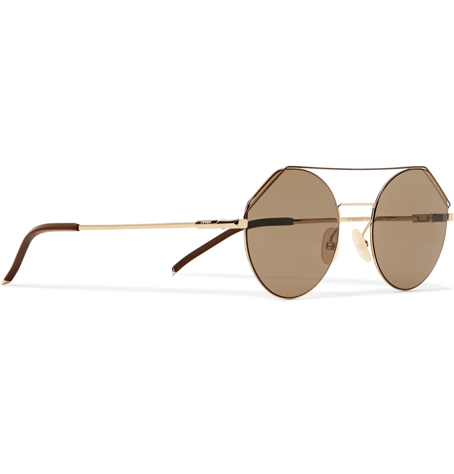 Aviator-Style Gold-Tone and Matte-Acetate Sunglasses - 2