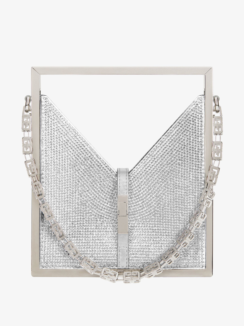 MICRO CUT OUT BAG IN SATIN AND STRASS WITH FRAME 6