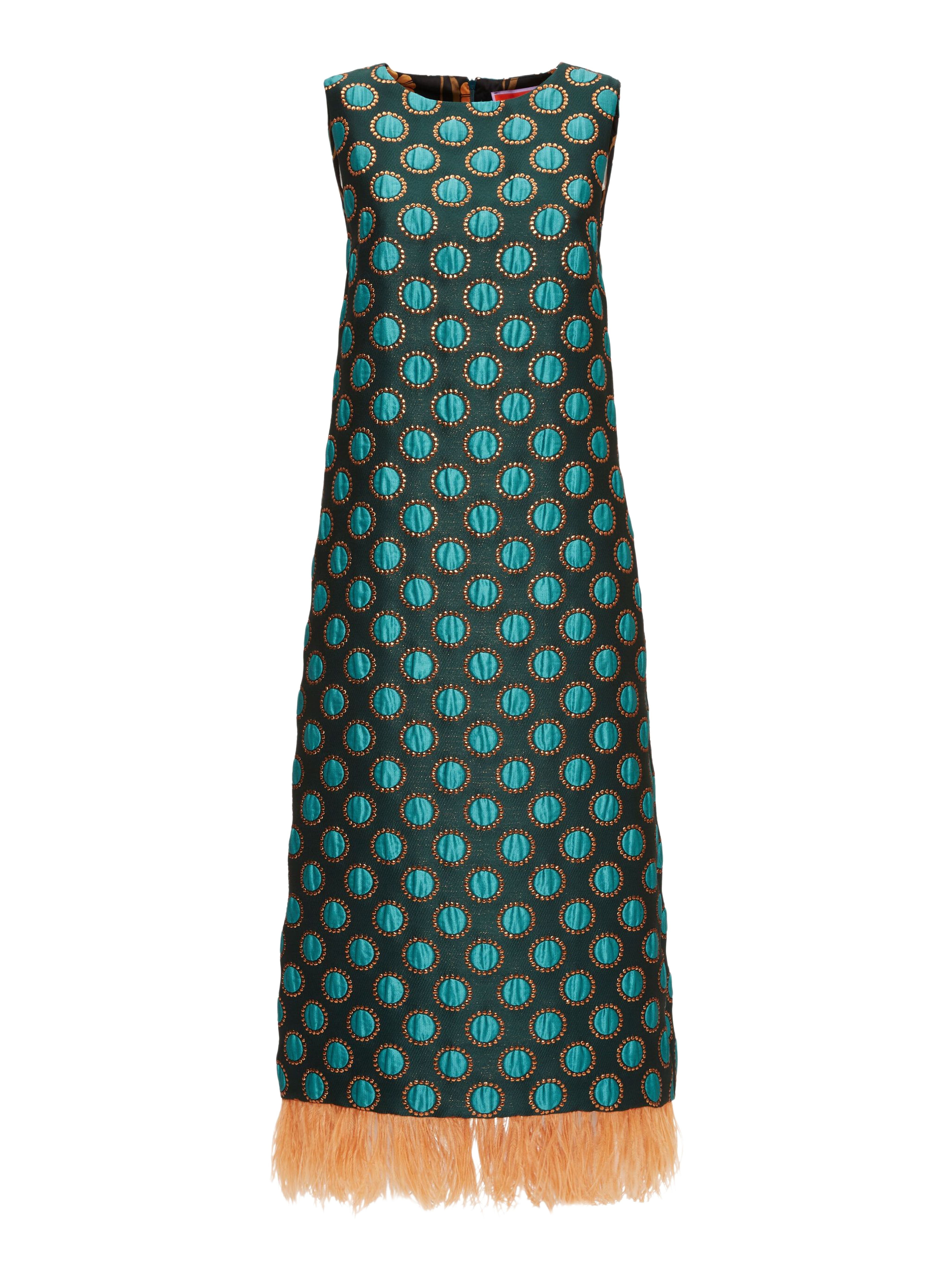 La DoubleJ Column Dress Jacquard Winter Sun Emerald at Nordstrom - 2