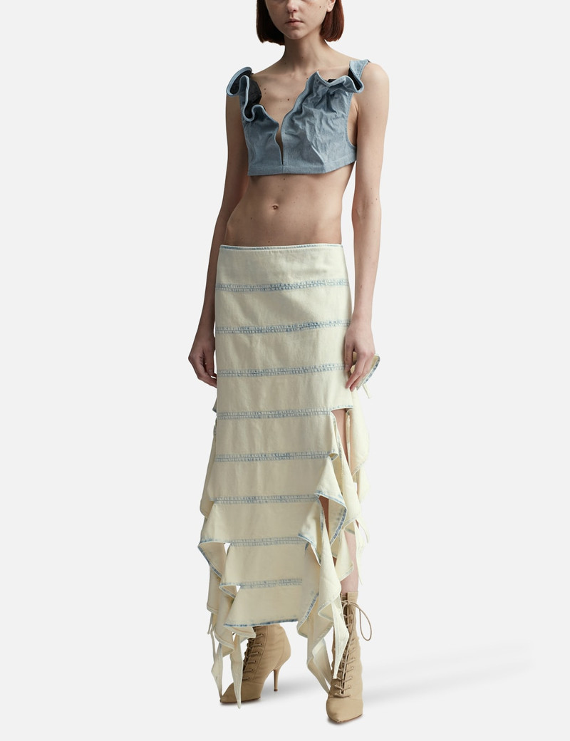 Y/Project SCRUNCHED DENIM BRALETTE outlook