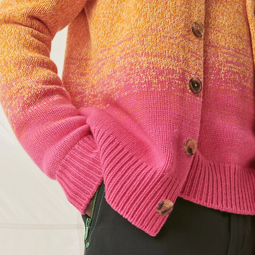 "Mouline ombre" buttoned cardigan - 3