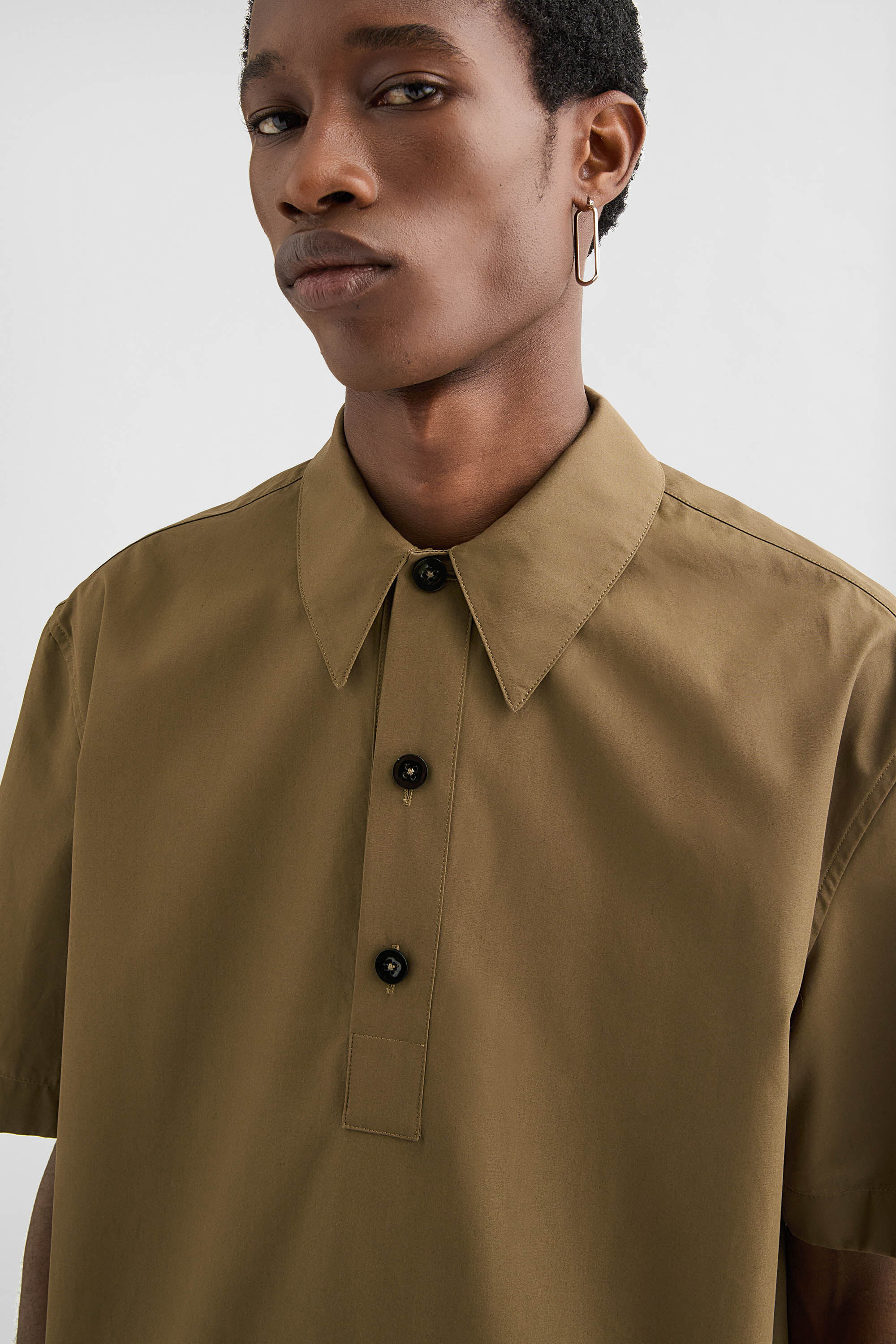 Cotton Taffeta Polo Shirt - 6