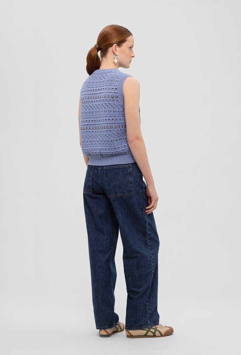 Salem Vest - Greek Blue Gingham 5
