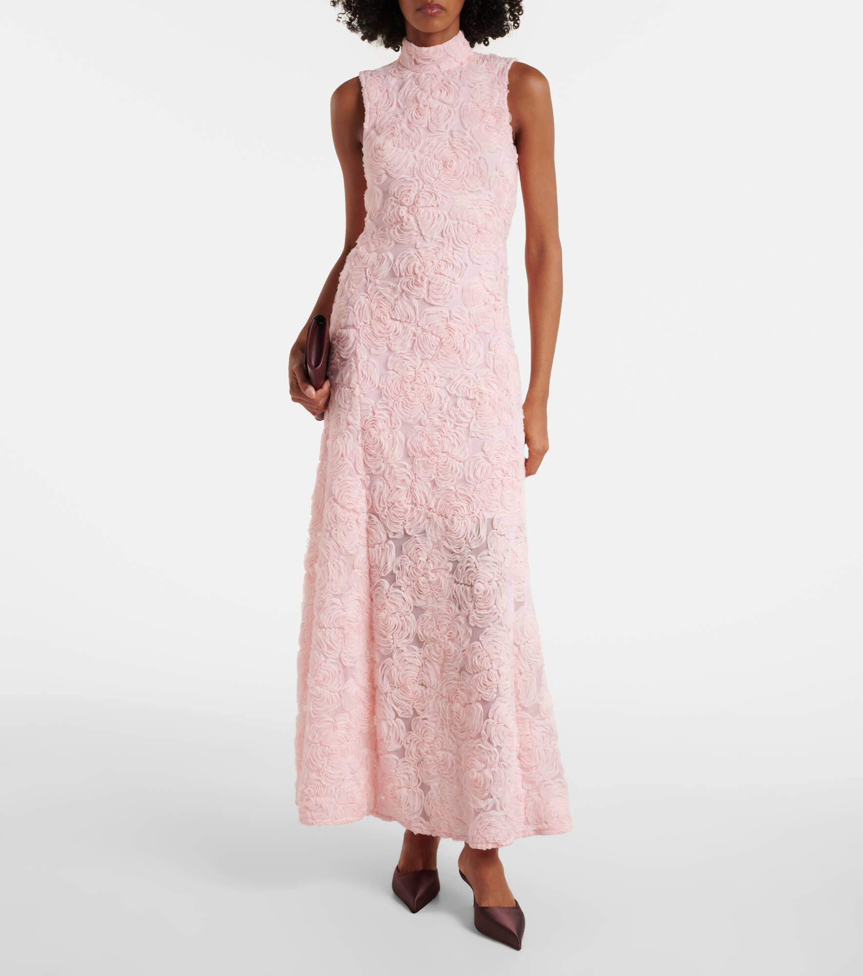 Floral mesh maxi dress - 2