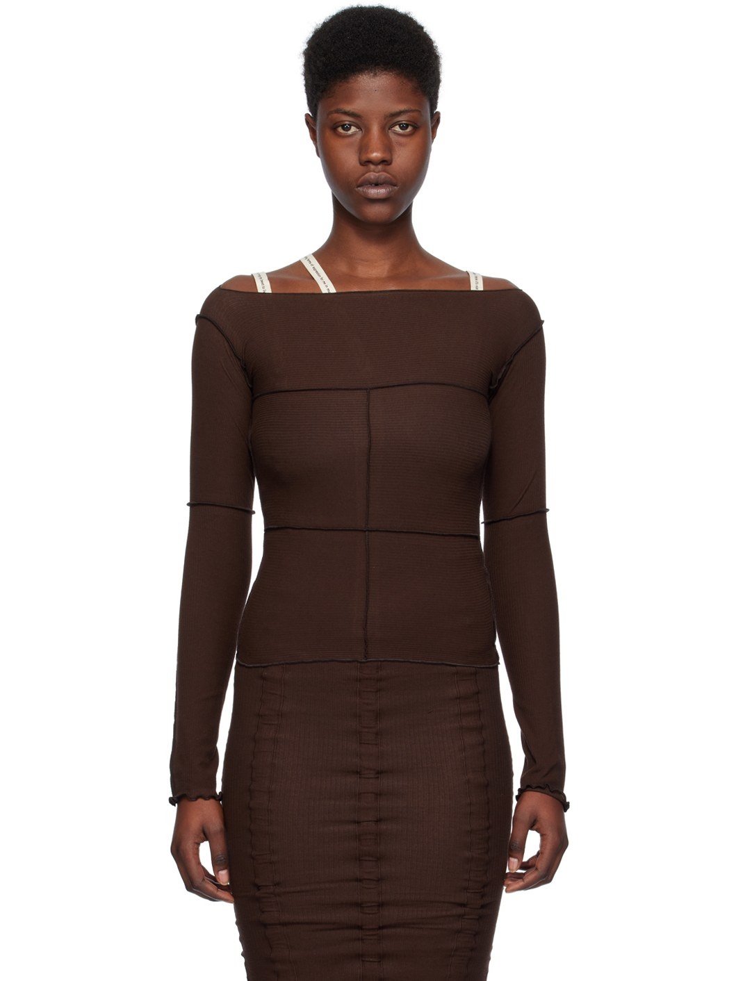 Brown Cinder Long Sleeve T-Shirt - 1