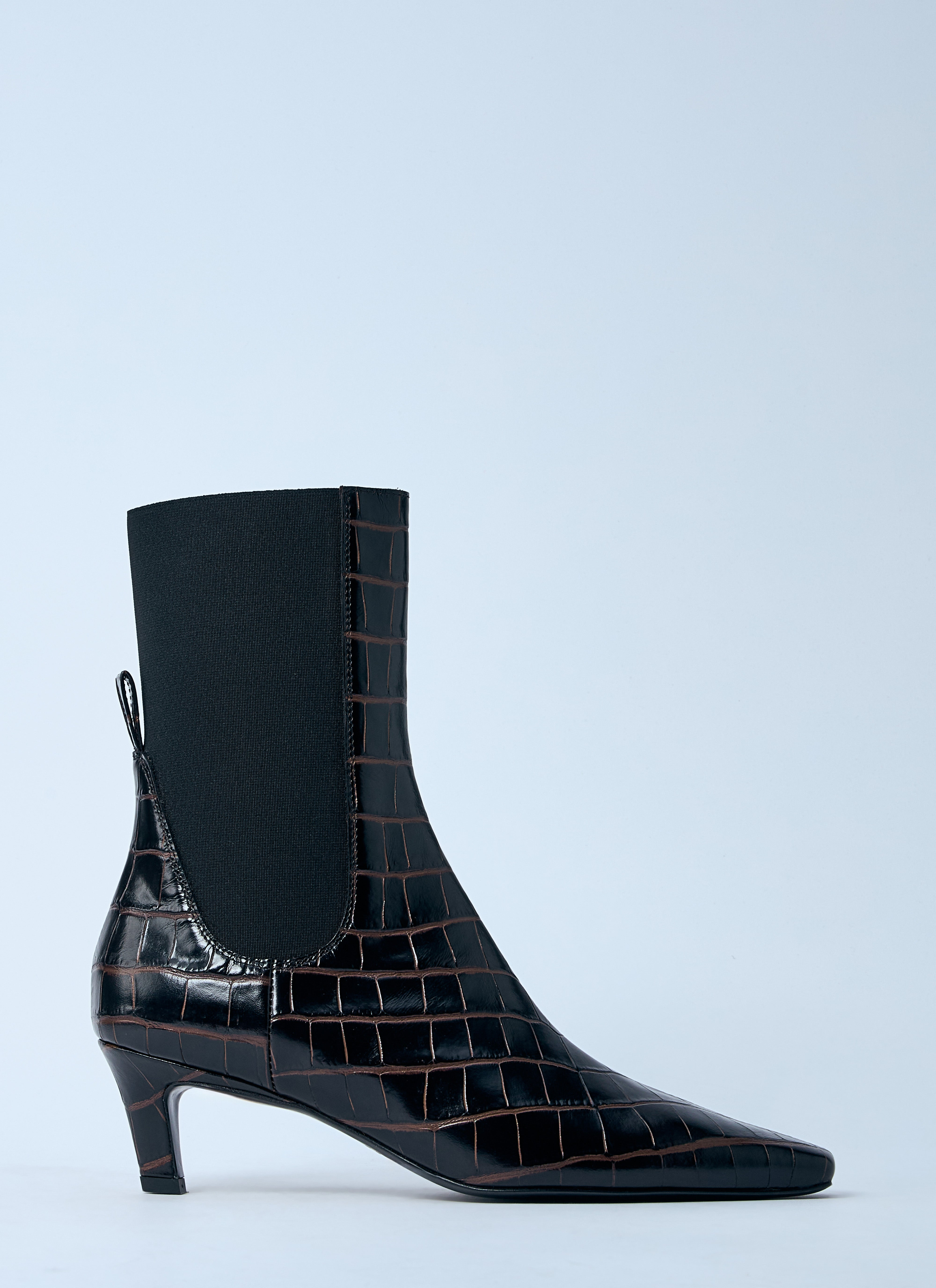 Toteme Women Croc-Embossed Leather Boots - 7