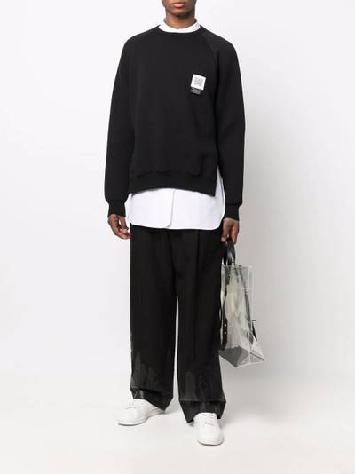 Fumito Ganryu side-zips cotton-blend sweatshirt outlook