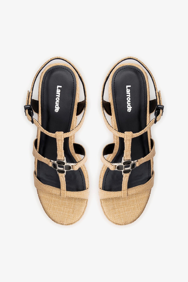 Hana Espadrille Sandal Beige Raffia 6