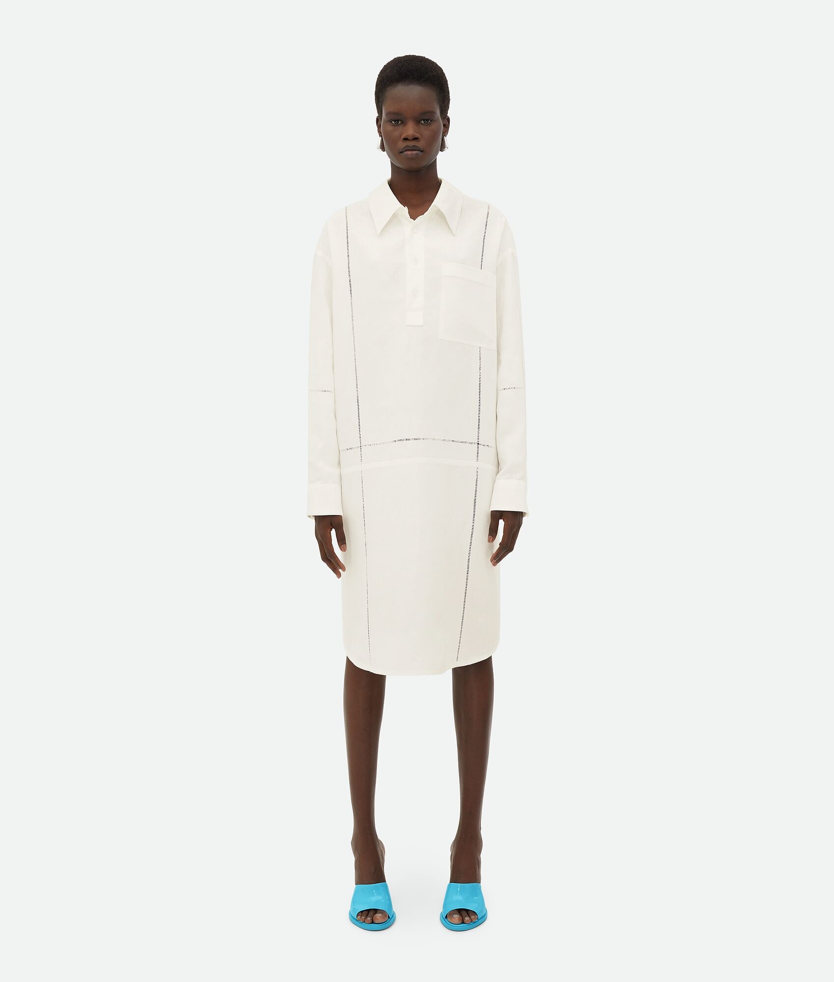 English Embroidery Linen Dress - 4