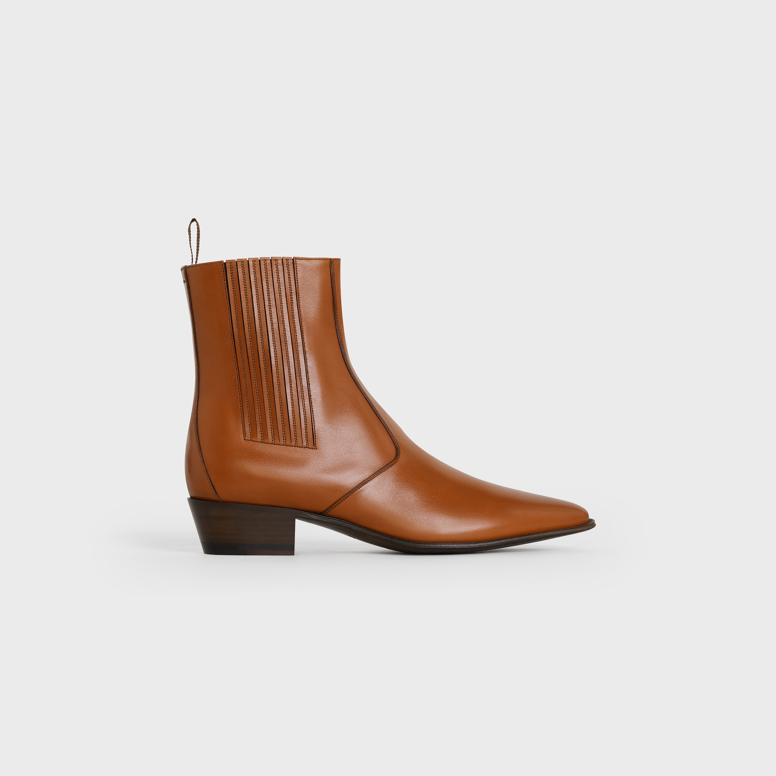 CELINE JACNO CHELSEA BOOT WITH COVERED ELASTIC IN SHINY CALFSKIN - 1