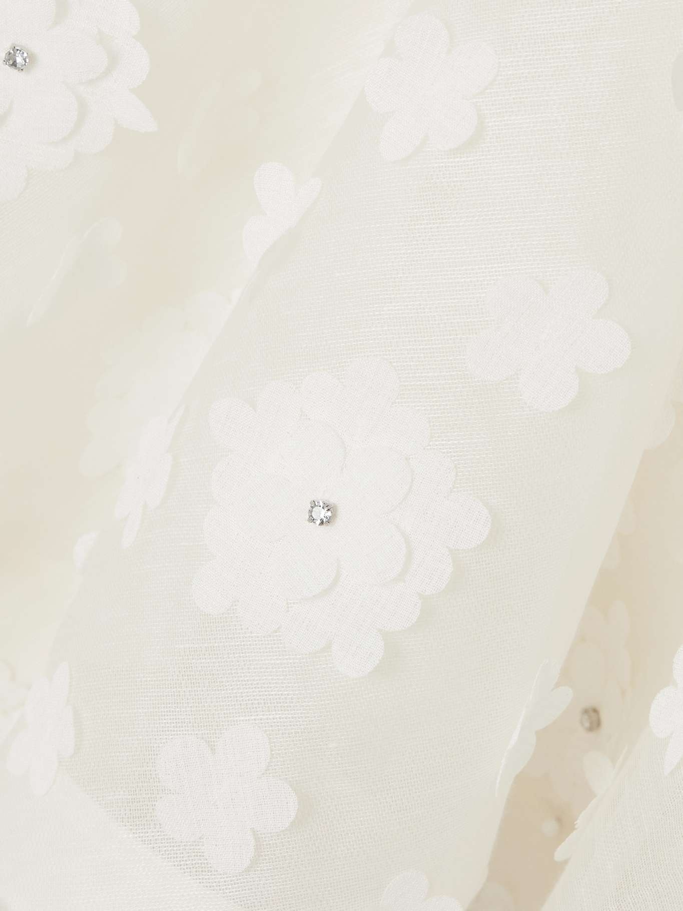 Matchmaker Liftoff embellished appliquéd linen and silk-blend mini dress - 4