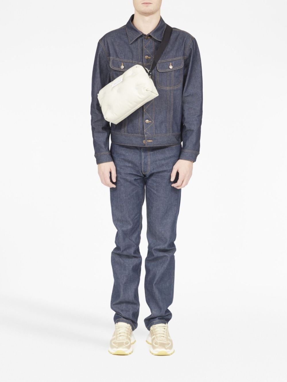 logo-patch padded shoulder bag - 2
