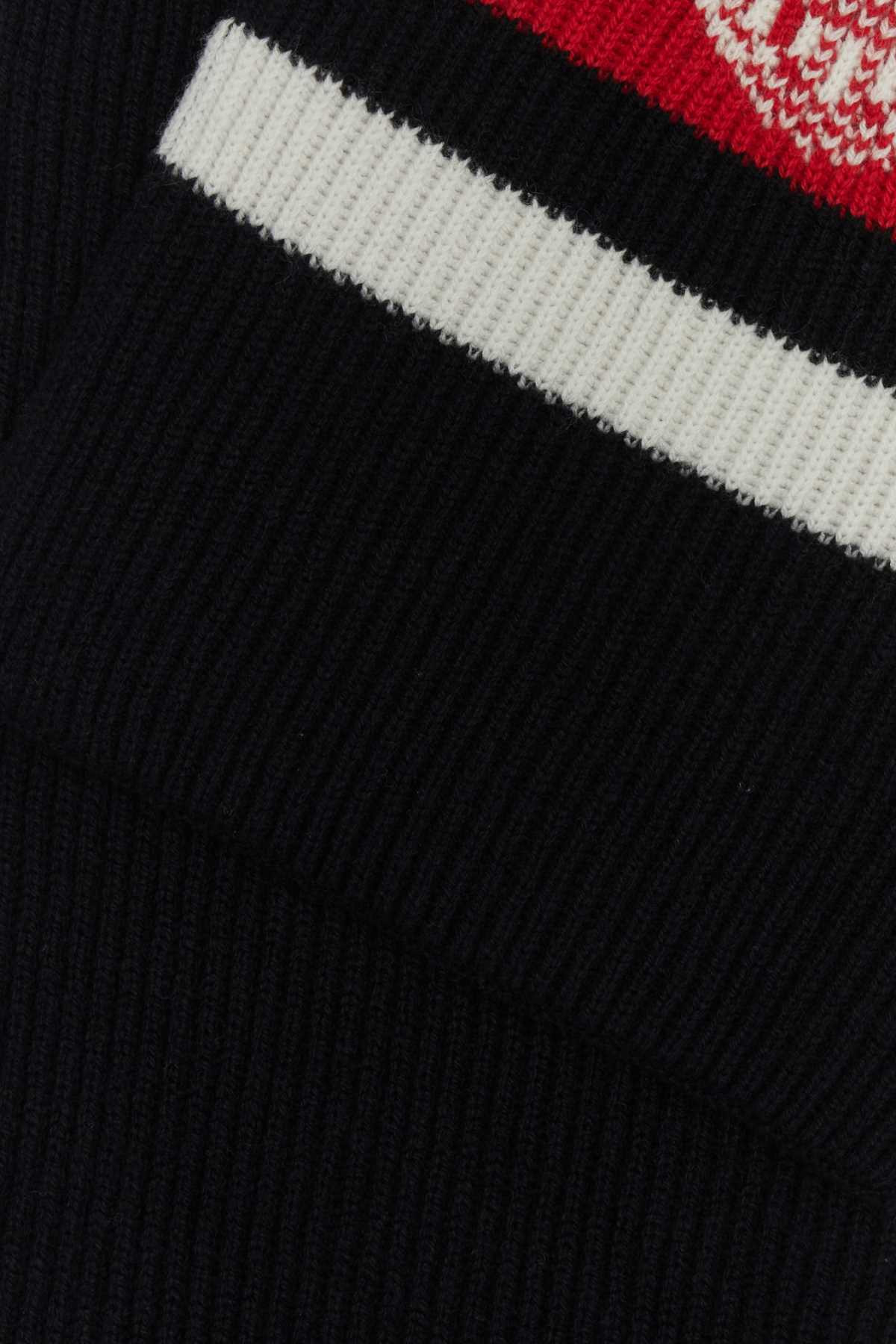 Prada Men Black Cashmere Scarf - 2