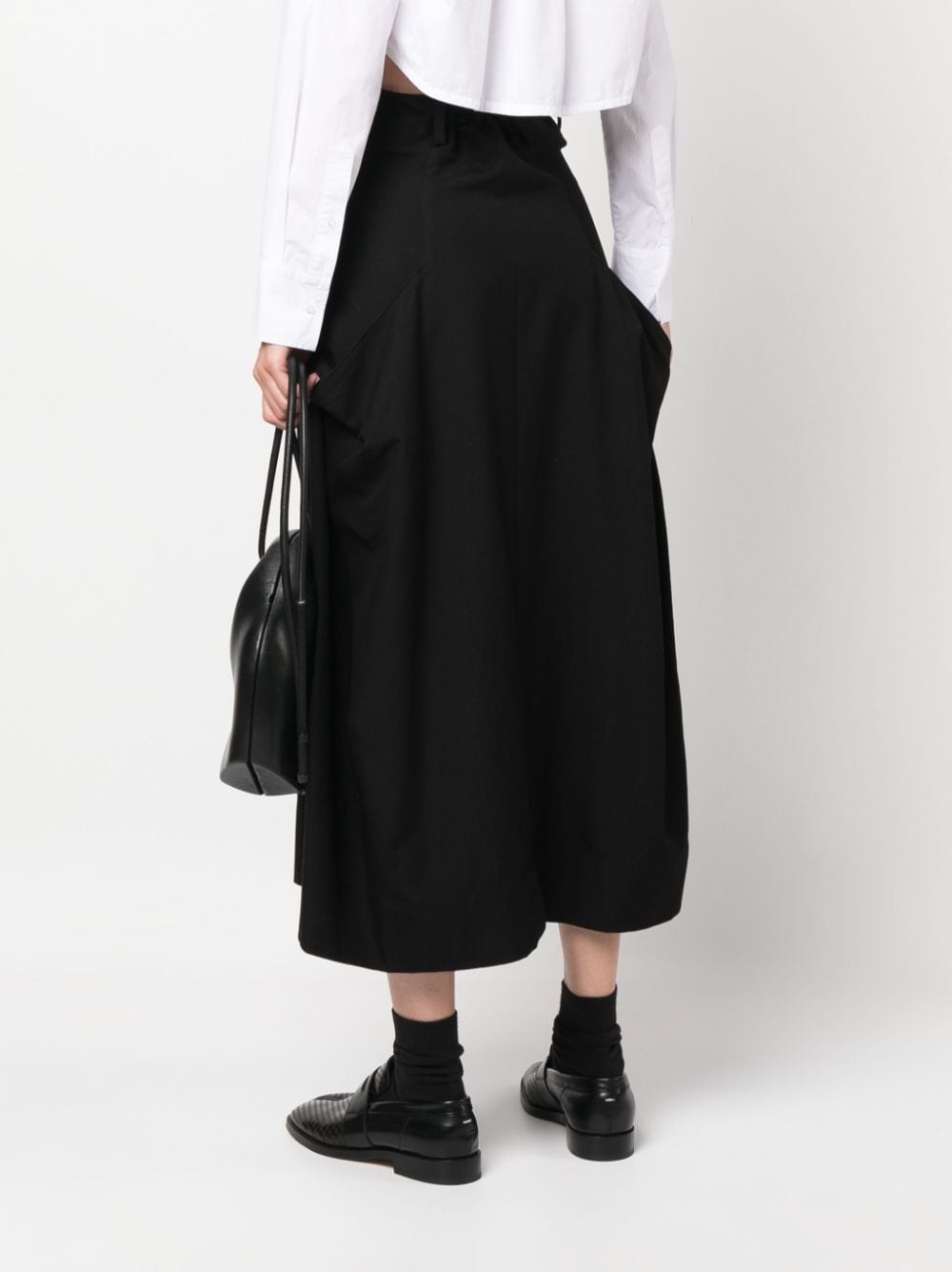 high-waisted A-line midi skirt - 4