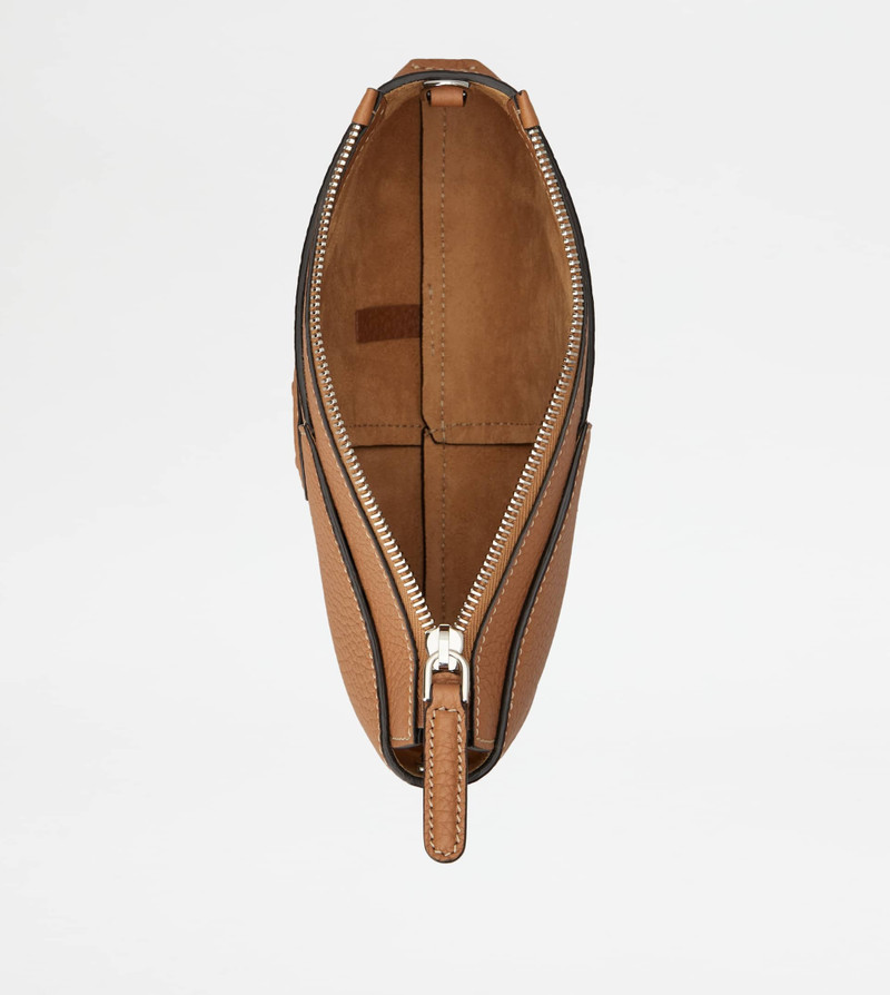 TOD'S DI BAG SHOULDER BAG IN LEATHER MINI - BROWN 4