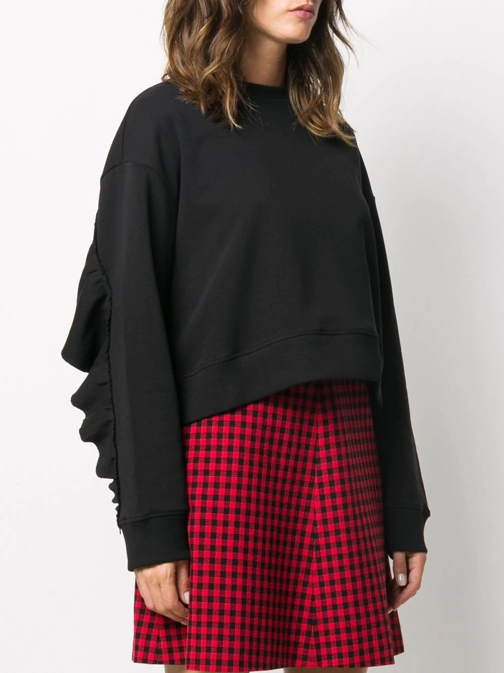 ruffle trim sweatshirt - 3