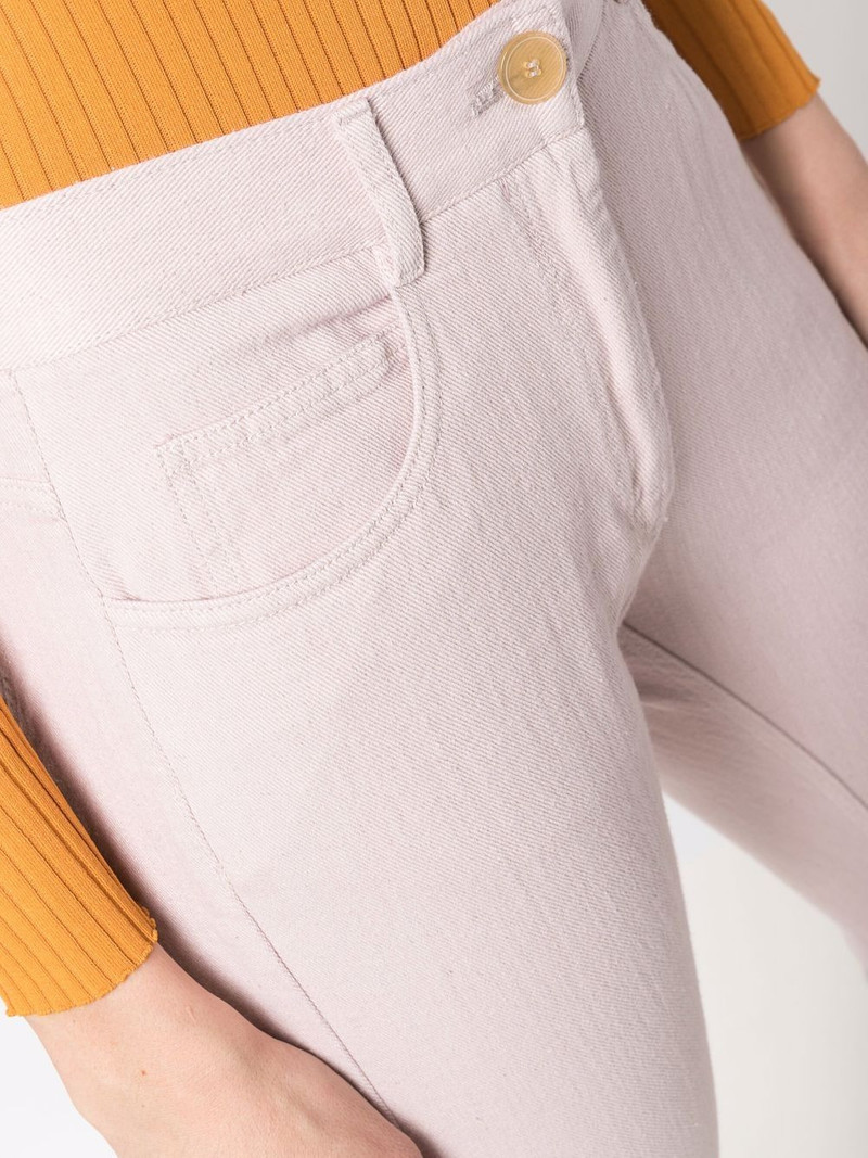 high-waisted slim cut trousers 5